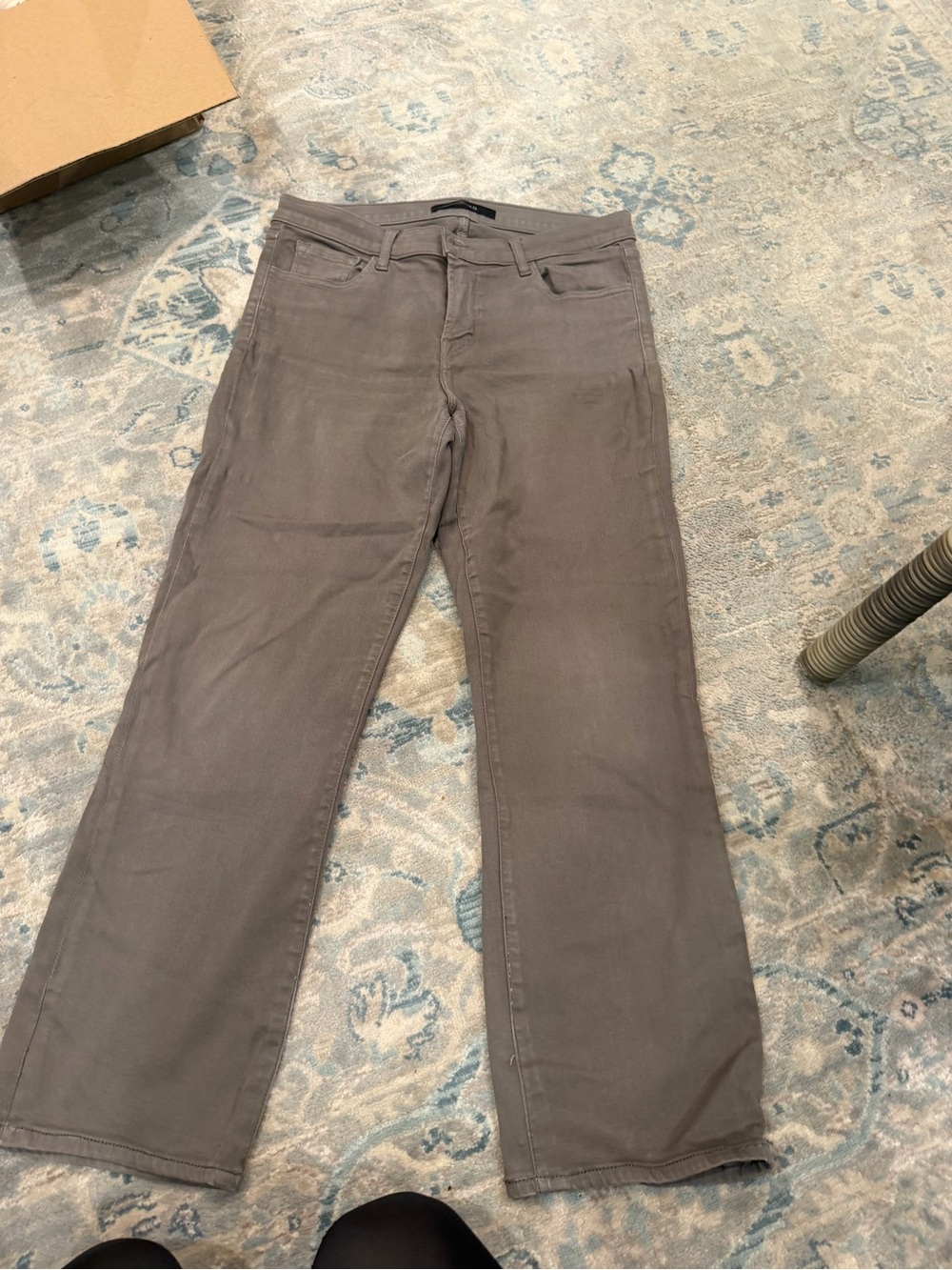 J Brand Straight-Leg Jeans in Gray